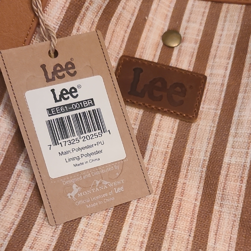 Lee Tan and Brown Canvas Tote Bag - Picture 4 of 8